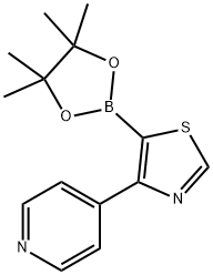 4-(4-Pyridyl)thiazole-5-boronic acid pinacol ester 结构式