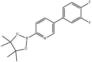 5-(3,4-Difluorophenyl)pyridine-2-boronic acid pinacol ester 结构式