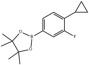 2-(4-环丙基-3-氟苯基)-4,4,5,5-四甲基-1,3,2-二氧硼烷 结构式