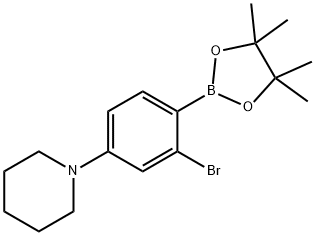 2-Bromo-4-(piperidino)phenylboronic acid pinacol ester 结构式