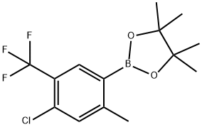 4-Chloro-5-trifluoromethyl-2-methylphenylboronic acid pinacol ester 结构式