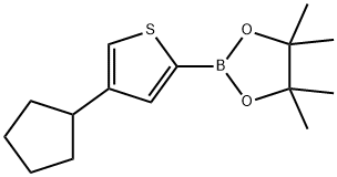 4-(Cyclopentyl)thiophene-2-boronic acid pinacol ester 结构式