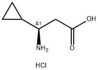 (R)-3-amino-3-cyclopropylpropanoic acid hydrochloride 结构式