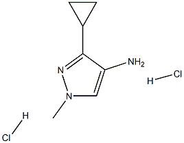 3-环丙基-1-甲基1H-吡唑-4-胺二盐酸盐 结构式