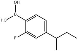 2-Fluoro-4-(sec-butyl)phenylboronic acid 结构式