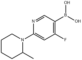 4-Fluoro-2-(2-methylpiperidin-1-yl)pyridine-5-boronic acid 结构式
