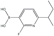2-Fluoro-6-(sec-butyl)pyridine-3-boronic acid 结构式