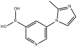 5-(2-Methylimidazol-1-yl)pyridine-3-boronic acid 结构式