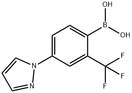 2-Trifluoromethyl-4-(1H-pyrazol-1-yl)phenylboronic acid 结构式