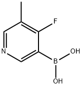4-Fluoro-3-methylpyridine-5-boronic acid 结构式