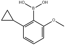 2-Methoxy-6-cyclopropylphenylboronic acid 结构式