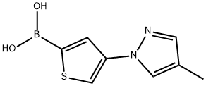 (4-(4-甲基-1H-吡唑-1-基)噻吩-2-基)硼酸 结构式