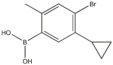 4-Bromo-2-methyl-5-cyclopropylphenylboronic acid 结构式