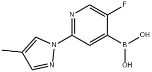 5-Fluoro-2-(4-methyl-1H-pyrazol-1-yl)pyridine-4-boronic acid 结构式