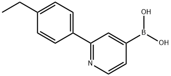 2-(4-Ethylphenyl)pyridine-4-boronic acid 结构式