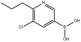 5-Chloro-6-(n-propyl)pyridine-3-boronic acid 结构式