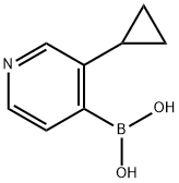 (3-环丙基吡啶-4-基)硼酸 结构式