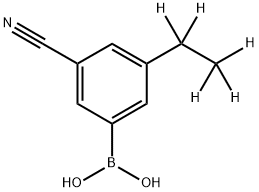 3-Cyano-5-(ethyl-d5)-phenylboronic acid 结构式