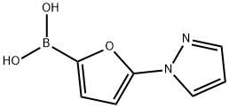 5-(1H-Pyrazol-1-yl)furan-2-boronic acid 结构式