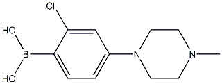 2-氯-4-(N-甲基哌嗪-1-基)苯基硼酸 结构式