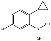 (5-chloro-2-cyclopropylphenyl)boronic acid 结构式