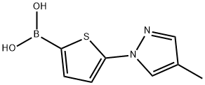 5-(4-甲基吡唑-1-基)噻吩-2-硼酸 结构式