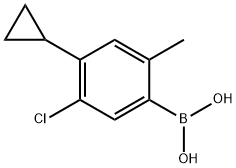 3-Chloro-6-methyl-4-cyclopropylphenylboronic acid 结构式