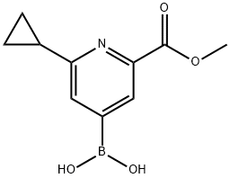 [2-(METHOXYCARBONYL)-6-(CYCLOPROPYL)PYRIDIN-4-YL]BORONIC ACID 结构式