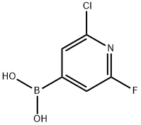 2-Fluoro-6-chloropyridine-4-boronic acid 结构式