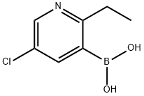 5-Chloro-2-ethylpyridine-3-boronic acid 结构式