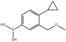 4-Cyclopropyl-3-(methoxymethyl)phenylboronic acid 结构式
