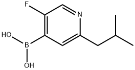 5-Fluoro-2-(iso-butyl)pyridine-4-boronic acid 结构式