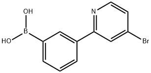 3-(4-Bromopyridin-2-yl)phenylboronic acid 结构式