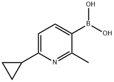 (6-环丙基-2-甲基吡啶-3-基)硼酸 结构式