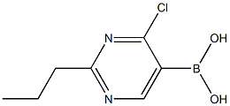 4-Chloro-2-(n-propyl)pyrimidine-5-boronic acid 结构式