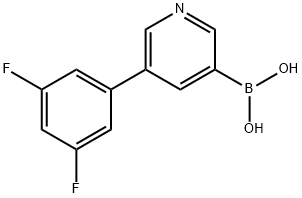5-(3, 5-Difluorophenyl)pyridine-3-boronic acid 结构式