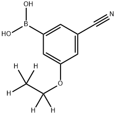 3-Cyano-5-(ethoxy-d5)-phenylboronic acid 结构式