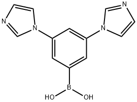 3,5-Bis(imidazol-1-yl)phenylboronic acid 结构式