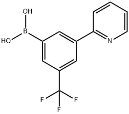 3-(Pyrazin-2-yl)-5-trifluoromethylphenylboronic acid 结构式