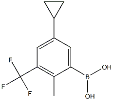 2-Methyl-3-trifluoromethyl-5-cyclopropylphenylboronic acid 结构式