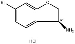 (S)-6-溴-2,3-二氢苯并呋喃-3-胺盐酸盐 结构式