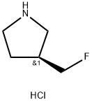 (3S)-3-(氟甲基)吡咯烷盐酸盐 结构式