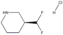 (S)-3-(difluoromethyl)piperidine hydrochloride 结构式