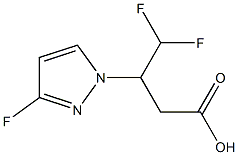 4,4-二氟-3-(3-氟-1H-吡唑-1-基)丁酸 结构式