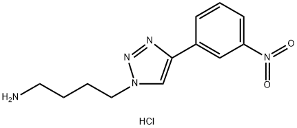 4-[4-(3-硝基苯基)-1H-1,2,3-三唑-1-基]丁-1-胺盐酸盐 结构式