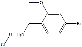 (4-溴-2-甲氧基苯基)甲胺盐酸盐 结构式