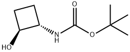 N-[(1S,2S)-2-羟基环丁基]氨基甲酸叔丁酯 结构式