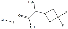 (R)-2-氨基-2-(3,3-二氟环丁基)乙酸盐酸盐 结构式