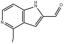 4-氟-1H-吡咯并[3,2-C]吡啶-2-甲醛 结构式