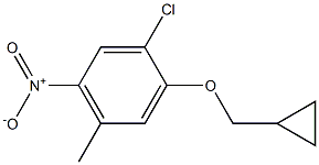 1-chloro-2-(cyclopropylmethoxy)-4-methyl-5-nitro-benzene 结构式